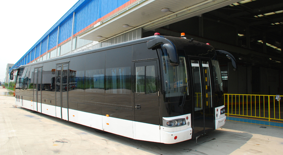 Full aluminum body airport apron bus with 110 passengers capacity and 14 seats