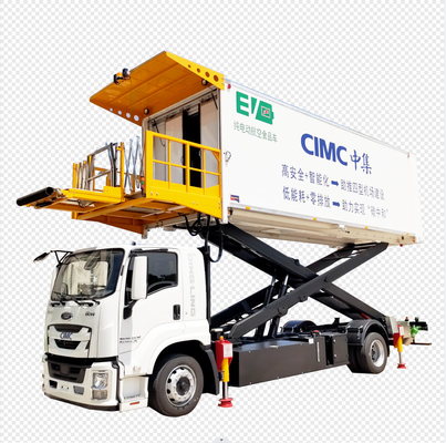 Electric Catering Vehicle Airport Truck Served To Boarding Flight Passengers